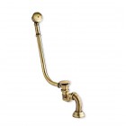 Vicario przelew wannowy retro + korek klik klak + syfon stare złoto 1210/BR