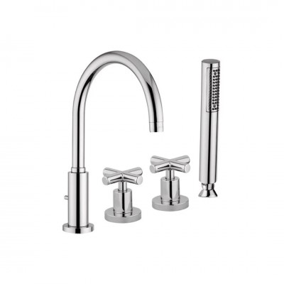 Giulini Giovanni G3 bateria wannowa 4-otworowa retro czarny mat 7665/CZAR