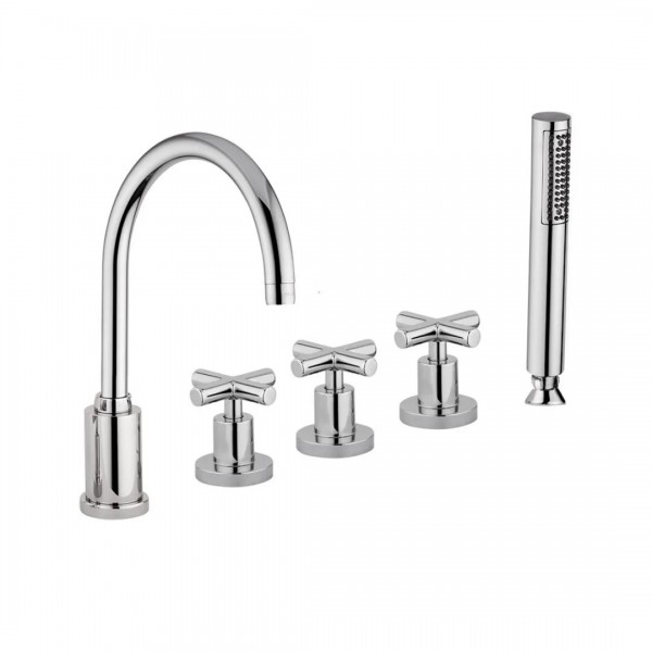 Giulini Giovanni G3 bateria wannowa 5-otworowa retro czarny mat 7660/CZAR