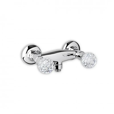 Giulini Giovanni Odessa bateria natryskowa złota - uchwyty przezroczyste Swarovski 3907ZL