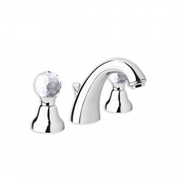 Giulini Giovanni Odessa bateria umywalkowa 3-otworowa złota - uchwyty przezroczyste Swarovski 3912ZL