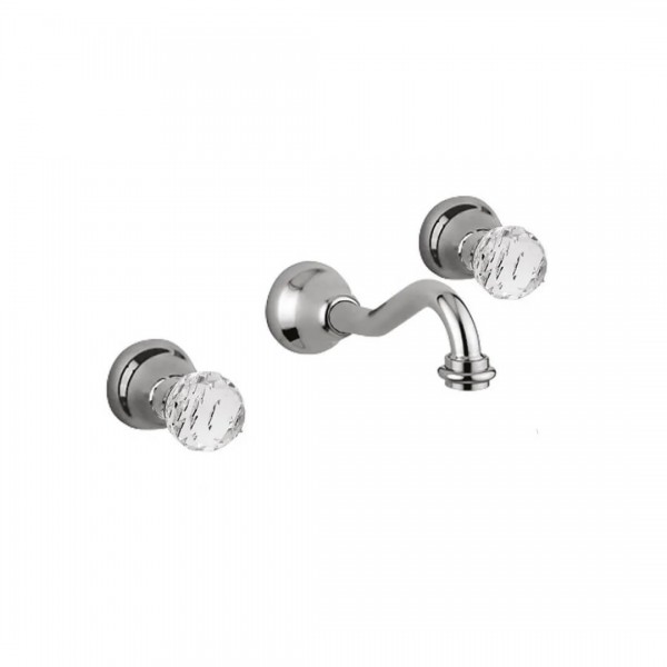 Giulini Giovanni Odessa bateria umywalkowa podtynkowa złota - uchwyty przezroczyste Swarovski 3923/SZL