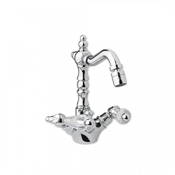 Giulini Giovanni Praga bateria bidetowa złota - uchwyty przezroczyste Swarovski 7558ZL/S