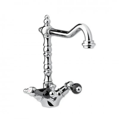 Giulini Giovanni Praga bateria kuchenna dwuuchytowa złota z uchwytem czarnym Swarovski 7550ZL/S.CZ
