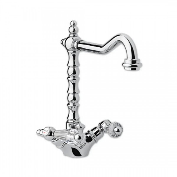 Giulini Giovanni Praga bateria kuchenna dwuuchytowa stare złoto z uchwytem przezroczystym Swarovski 7550BR/S