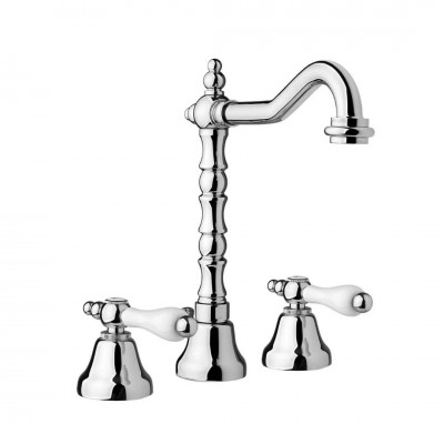 Giulini Giovanni Praga bateria umywalkowa 3 otworowa retro złota 7512ZL