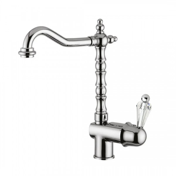 Giulini Giovanni Praga bateria umywalkowa mieszacz wysoka złota - uchwyt przezroczysty Swarovski 7527ZL/S