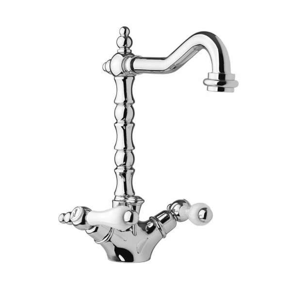 Giulini Giovanni Praga bateria umywalkowa retro wysoka złota 7556ZL