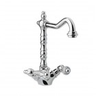 Giulini Giovanni Praga bateria umywalkowa wysoka złota - uchwyty przezroczyste Swarovski 7556ZL/S