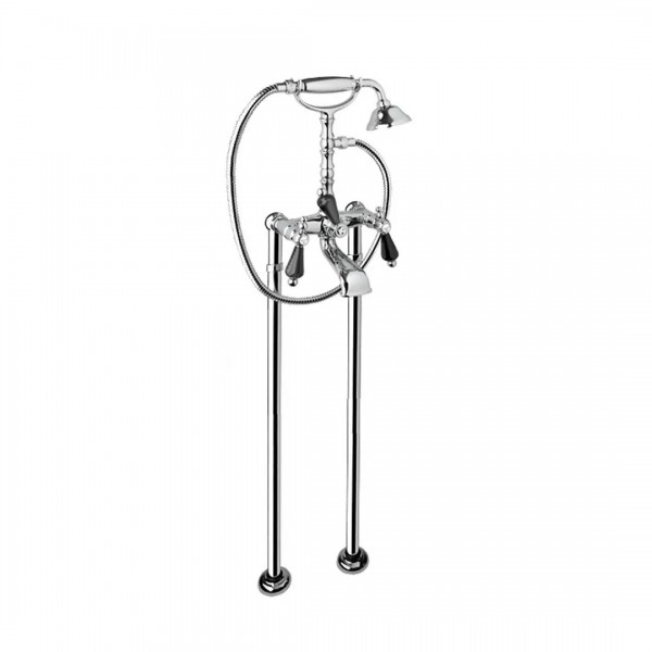 Giulini Giovanni Praga bateria wannowa + nogi złota - uchwyty czarne Swarovski 7500/NZL/S.CZ