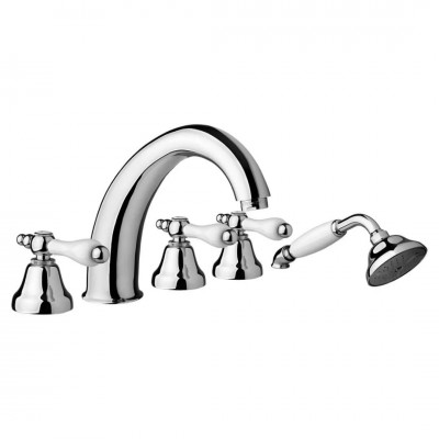 Giulini Giovanni Praga bateria wannowa 5-otworowa retro złota 7560ZL