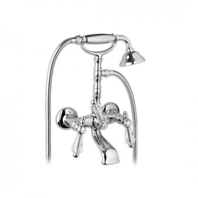 Giulini Giovanni Praga bateria wannowa złota - uchwyty przezroczyste Swarovski 7500ZL/S