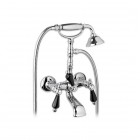 Giulini Giovanni Praga bateria wannowa złota - uchwyty czarne Swarovski 7500ZL/S.CZ