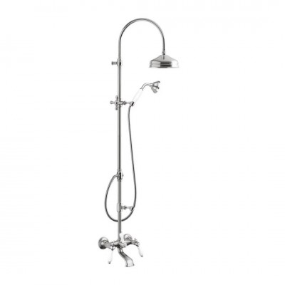 Giulini Giovanni Praga kolumna natryskowa z baterią wannową retro chrom 7500WC-S