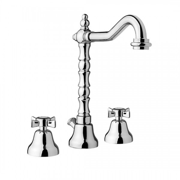 Giulini Giovanni Parigi bateria umywalkowa 3 otworowa wysoka retro złota 7312ZL