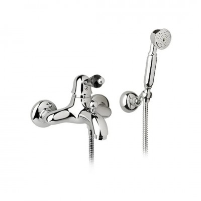 Giulini Giovanni Harmony bateria wannowa kompletna złota - uchwyt czarny Swarovski 9501ZL/S.CZ