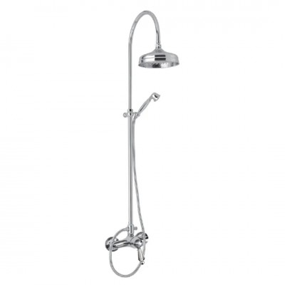 Giulini Giovanni Harmony kolumna natryskowa z baterią retro złota - uchwyt przezroczysty Swarovski 9508S/1162ZL/S