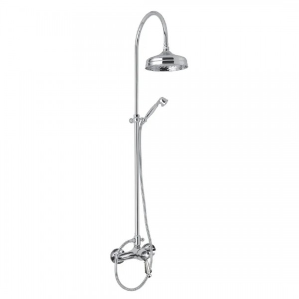 Giulini Giovanni Harmony kolumna natryskowa z baterią retro złota - uchwyt przezroczysty Swarovski 9508S/1162ZL/S