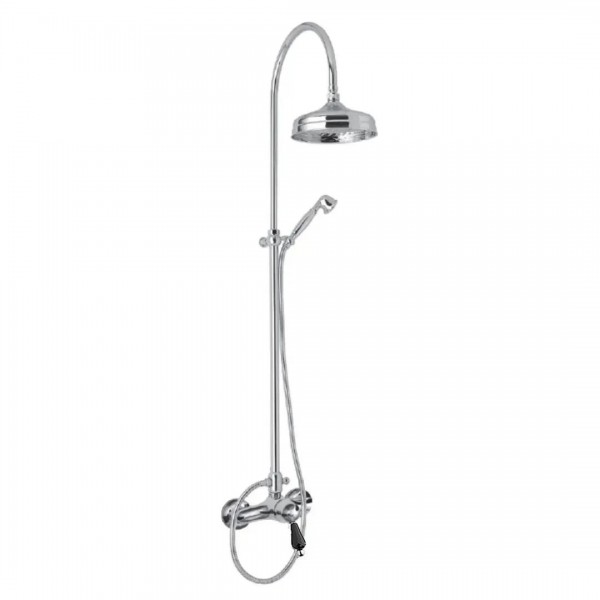 Giulini Giovanni Harmony kolumna natryskowa z baterią retro złoty - uchwyt czarny Swarovski 9508S/1162ZL/S.CZ