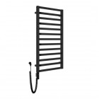 Instal Projekt Poppy grzejnik łazienkowy elektryczny 131x50 cm czarny mat PPY-50/130EC31