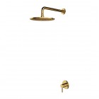 Omnires Y kompletny zestaw prysznicowy podtynkowy z deszczownicą 25 cm złoty połysk SYSY36GL