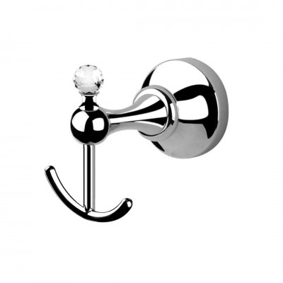 Ibisco Crystal wieszak na ręczniki podwójny stare złoto RG1116/SBR