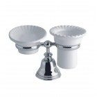 Allpe Harmony mydelniczka + kubek stojący ceramiczny chrom HA141