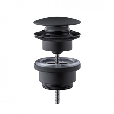 Trend Armatura korek klik-klak do umywalki okrągły czarny mat 050CL/CZAR