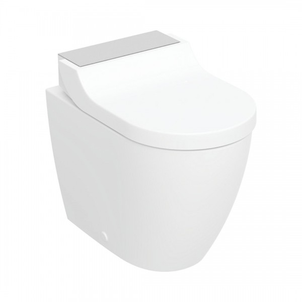 Geberit AquaClean Tuma Comfort urządzenie WC z funkcją higieny intymnej miska stojąca biała/stal nierdzewna 146.310.FW.1
