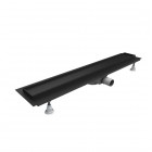 Schedpol Base-Low Black odpływ liniowy 80 cm z rusztem do zabudowy czarny mat OLP80/CSTLOW
