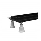 Schedpol Base-Low Black odpływ liniowy 80 cm z rusztem do zabudowy czarny mat OLP80/CSTLOW