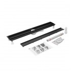 Schedpol Base-Low Black odpływ liniowy 100 cm z rusztem do zabudowy czarny mat OLP100/CSTLOW
