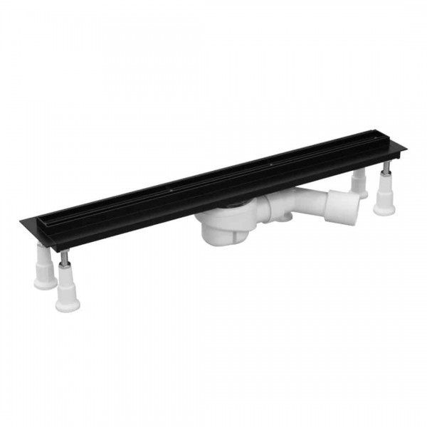 Schedpol Slight Line Black odpływ liniowy 60 cm z rusztem do zabudowy czarny mat SOLBPL-60035