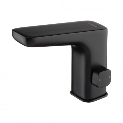 Deante Hiacynt bateria umywalkowa bezdotykowa sensorowa z regulacją temperatury (230/6V) czarny mat BQH N29V