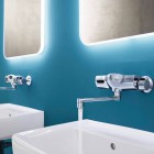 Oras Electra bateria elektroniczna umywalkowa z regulatorem temperatury zasilanie 6V 6179