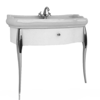 Kerasan Retro konsola pod umywalkę 100 cm z nóżkami biała/chrom 7363K7