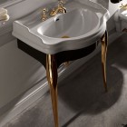 Kerasan Retro konsola pod umywalkę 73 cm z nóżkami czarna/złota 7362K3