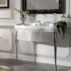 Kerasan Retro konsola pod umywalkę 73 cm z nóżkami biała/chrom 7362K5