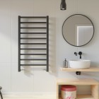 Imers Tell 1 grzejnik łazienkowy 79x43 cm czarny połysk 1112/CZP