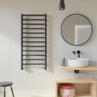 Imers Tell 2 grzejnik łazienkowy 94x43 cm czarny połysk 1122/CZP