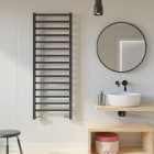 Imers Tell 3 grzejnik łazienkowy 117x43 cm czarny połysk 1132/CZP