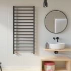 Imers Tell 6 grzejnik łazienkowy 117x53 cm czarny połysk 1162/CZP