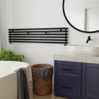 Imers Deco poziomy 2 grzejnik łazienkowy 25x120 cm czarny połysk 3322/CZP