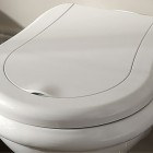 Kerasan Retro deska WC wolnoopadająca biała zawiasy chrom 108901