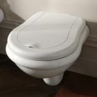 Kerasan Retro deska WC wolnoopadająca biała zawiasy chrom 108901