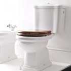 Kerasan Retro deska WC wolnoopadająca orzech włoski zawiasy chrom 108840