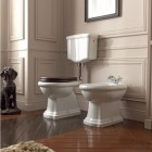 Kerasan Retro deska WC wolnoopadająca orzech włoski zawiasy chrom 108840