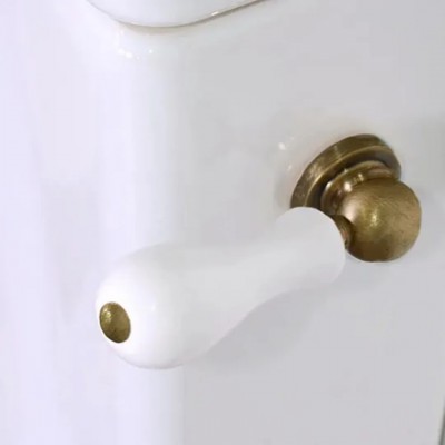 Kerasan mechanizm spłukujący do dolnopłuku z bocznym uchwytem stare złoto 757093