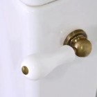 Kerasan mechanizm spłukujący do dolnopłuku z bocznym uchwytem stare złoto 757093