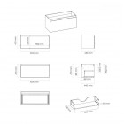 Oltens Vernal szafka 100 cm podumywalkowa wisząca szary mat 60015700